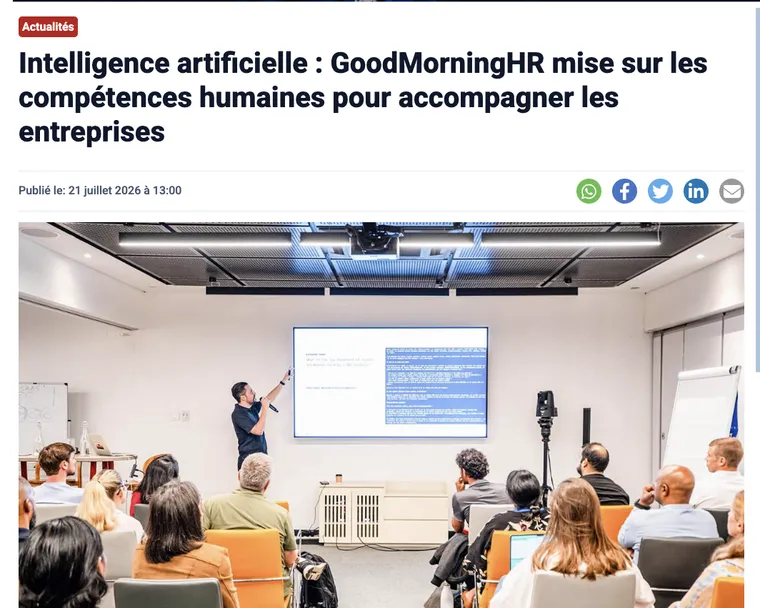 Coupure de presse : Intelligence artificielle : GoodMorningHR mise sur les compétences humaines pour accompagner les entreprises
